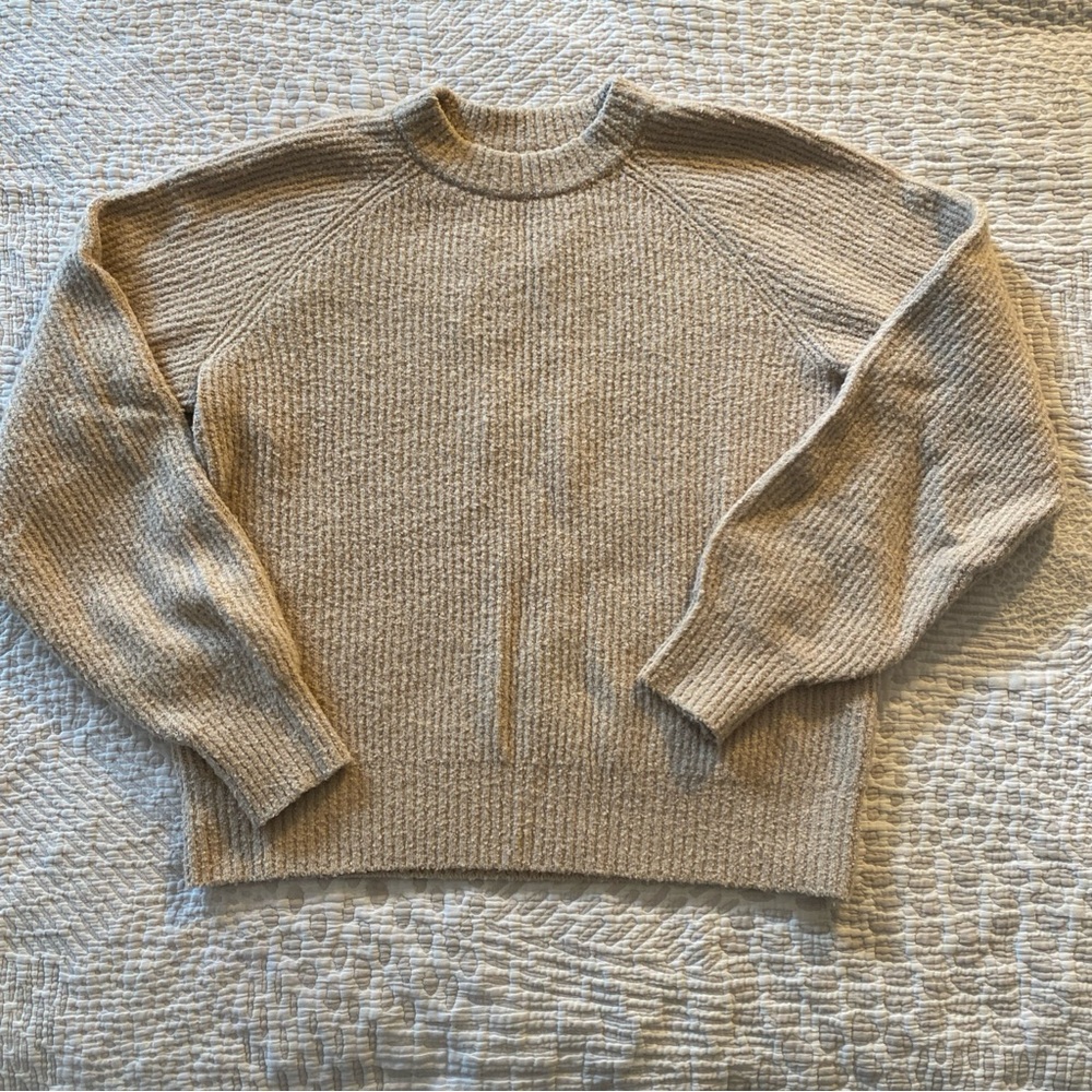 FRANK & OAK Tan Crew Neck Seawool Sweater XS